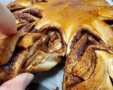 A picture of step 10 of Nutella star bread.