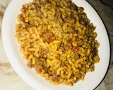 A picture of step 2 of Meaty jallof macaroni.