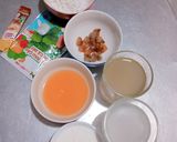 Hình bước làm 1 của món Thạch rau câu dừa cam cho ngày hè