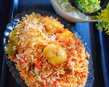 A picture of step 13 of Anda alllo biryani.