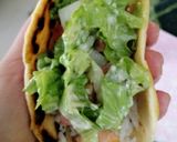 Foto del paso 6 de la receta: Tacos de pollo, carne y ensalada