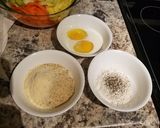 A picture of step 2 of Chicken Schnitzel.