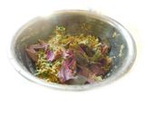 A picture of step 2 of Red Amaranth Fritters.