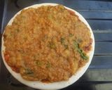 A picture of step 3 of Cheesey Pav Bhajji Pizza.
