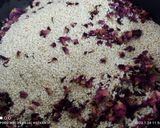 A picture of step 2 of Rose flavour Tilgul Modak.