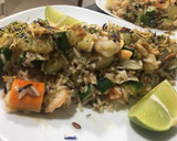 Foto del paso 8 de la receta: Arroz salvaje con verduras y gambas