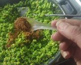 A picture of step 4 of Peas Kachori with Mango Milk shake.