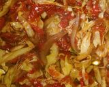 A picture of step 3 of Awara(tofu) wit cabbage sauce.