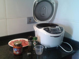 Pasta con carne picada o chorizo en la multicooker 12 en 1 Moulinex