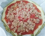 Foto del paso 4 de la receta: Pizza de atún y verduras con base de brócoli y zanahoria