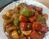A picture of step 5 of Chilli Paneer.
