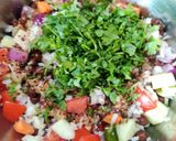 A picture of step 4 of Brown rice chana salad.