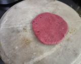 A picture of step 3 of Beetroot masala Puri.