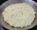A picture of step 3 of Chhena poda.
