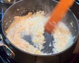 A picture of step 4 of Cacio E Pepe Ravioli in Lemon 🍋 Garlic 🧄 Cream Sauce with Roasted Sweet Peppers 🌶️ ( my Italian C.