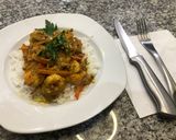 A picture of step 6 of Curry Shrimp with Coconut Cream.