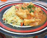A picture of step 9 of Fish Fillet Shakshuka Style with Pasta.