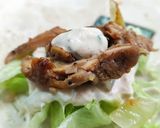 รูปขั้นตอนการทำที่ 9 ของ ไก่ย่างแบบตุรกีกับซอสกระเทียม Chicken Doner with garlic sauce