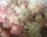 Foto del paso 3 de la receta: Pasta con salsa de tres quesos, champiñones y tocineta