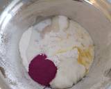 Sweet purple potato bread loaf (using tongzhong recipe) recipe step 3 photo