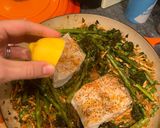 A picture of step 5 of Quick smokey cod, greens and orzo.