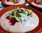 A picture of step 6 of Rose phirni (rice).