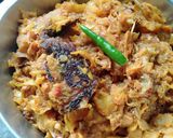 রুই মাছের মাথা দিয়ে বাঁধাকপি (rui maacher maatha diye badhakopi recipe in Bengali) রেসিপির ধাপ 5 ছবি