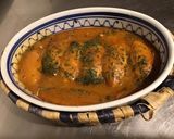 A picture of step 8 of Baked Salmon Quenelles with Lobster Sauce.