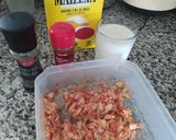 Foto del paso 1 de la receta Espaguetis con bacalao con tomate y bechamel