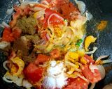 A picture of step 1 of Paneer matar masala.