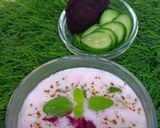 A picture of step 6 of Beetroot Raita.