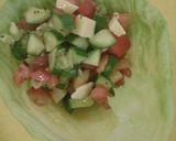 A picture of step 7 of Honey, ginger chicken and Kiwi infused salad lettuce bowl.
