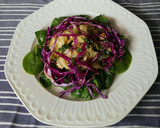 Foto del paso 8 de la receta: Ensalada de espinacas, coles y tofu con vinagreta de hierbabuena
