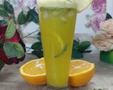 A picture of step 3 of Orange Mint Margarita.