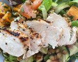 A picture of step 5 of Grilled chicken and green lentil salad.