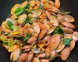 หอยลายผัดพริกเผา วิธีทำสูตร 4 รูป