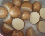 A picture of step 1 of Aloo chaat.