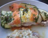 A picture of step 4 of Salmon bake & Roasted tomatoes risotto.