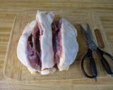 A picture of step 1 of Lee's Hickory Smoked Lemon Pepper Chicken.