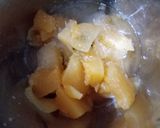 A picture of step 1 of Musk melon sorbet (cantaloupe sorbet).