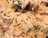 A picture of step 2 of Spicy Shrimp Spaghetti.
