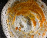 A picture of step 3 of Ghee Roast Podi Dosa.