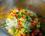 A picture of step 2 of Mexican Bean and Vegetable Rice.