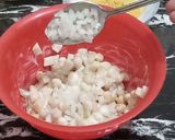 A picture of step 1 of Dahi Puri Chat.