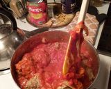 A picture of step 12 of Spaghetti and Meatballs.