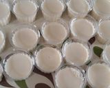 Foto langkah ke 2 dari resep Puding Susu Toping Buah Kaleng.