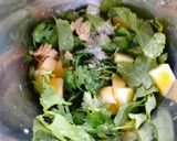 A picture of step 2 of Raw Mango-Mint Juice.