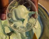 Foto langkah ke 4 dari resep Keik Pandan Cheese Lava.