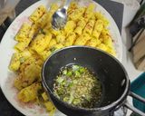 A picture of step 6 of Khandvi.