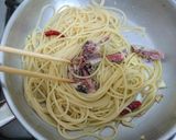 A picture of step 10 of Peperoncino with Sardines in Oil and Shiso.